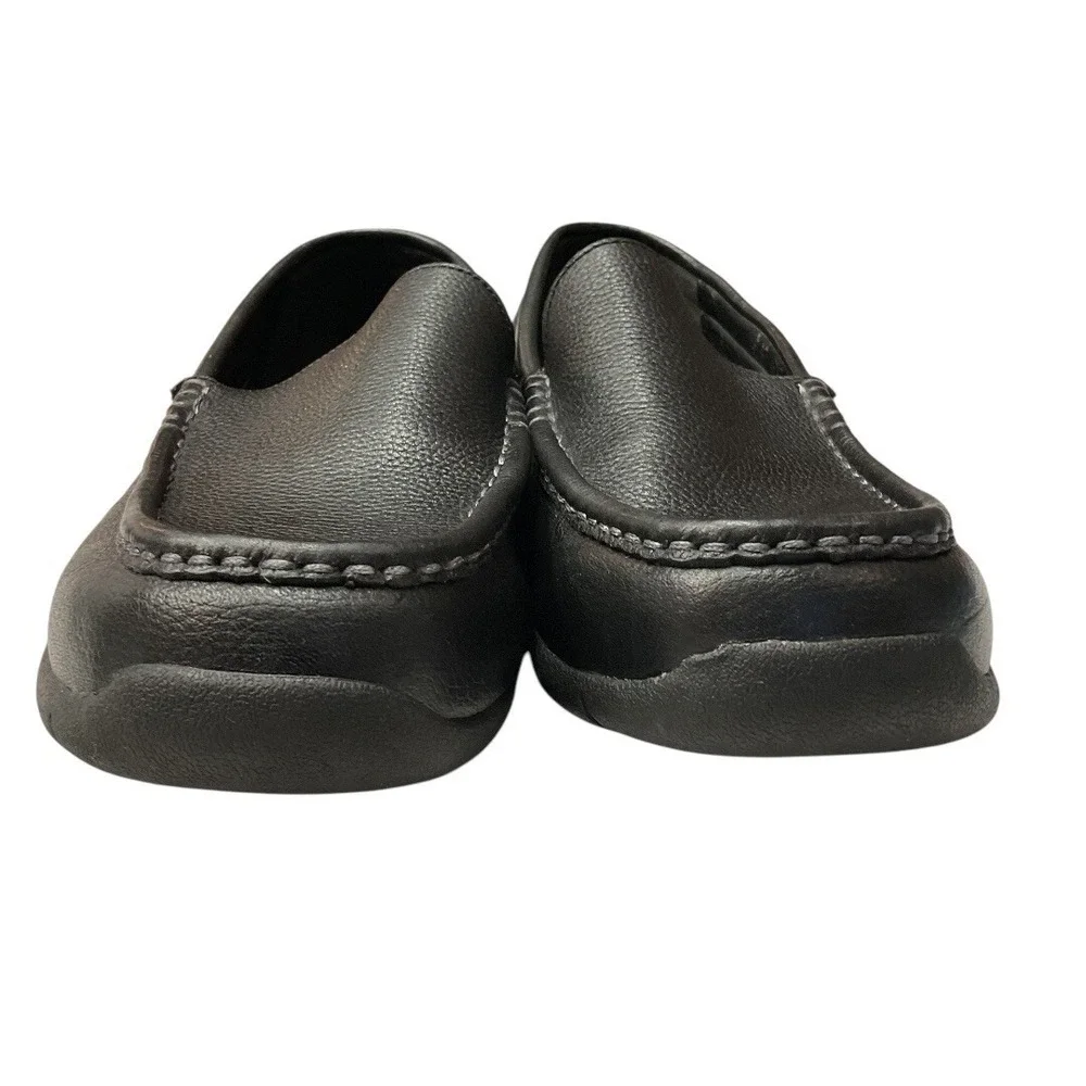Chaps Men's Leather Loafers‎ Slip On Shoes Size Black  10.5 D Comfort